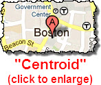 The city "centroid"