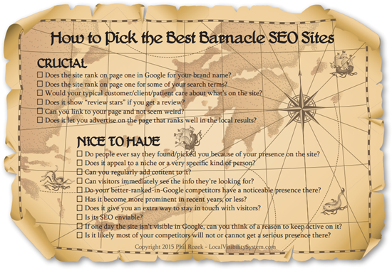How to pick a barnacle SEO site